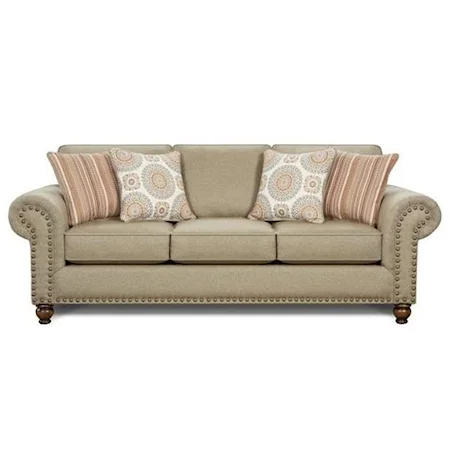 Transitional Sofa with Nailhead Trim